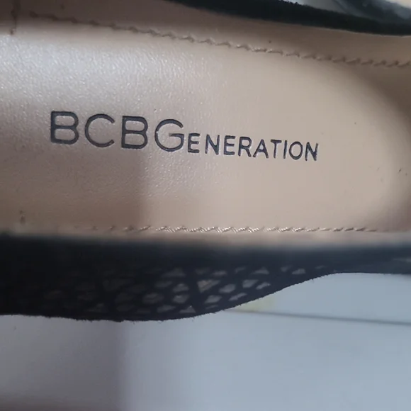 BCBGeneration Black Laser-Cut Heels - Picture 2 of 9